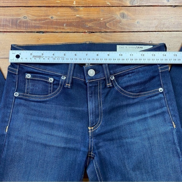 Rag & bone jeans skinny dark blue Bedford lightweight denim stretchy like new 27 - Picture 8 of 12
